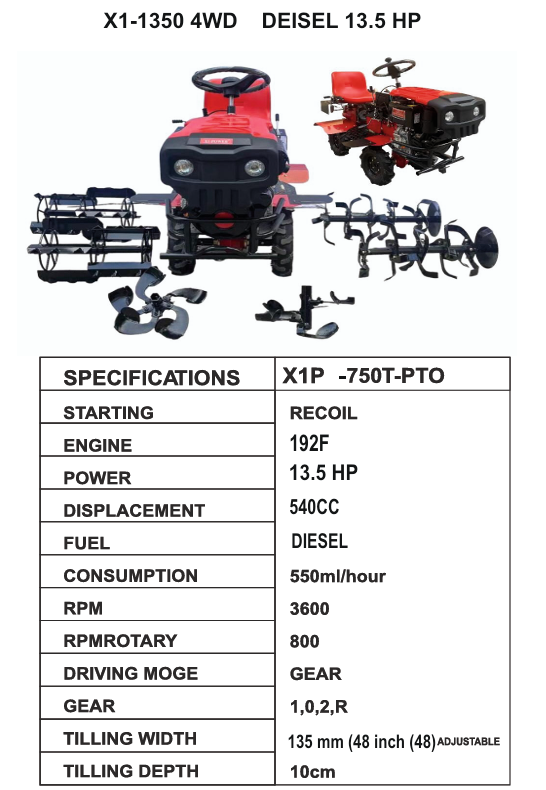 X1 Power Tiller